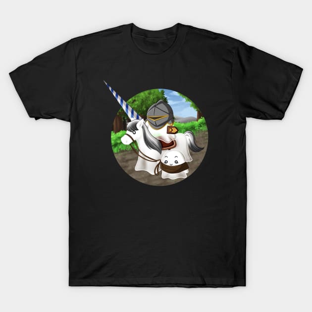 Kawaii Ghosts - Knight and his Squire T-Shirt by Chiisa